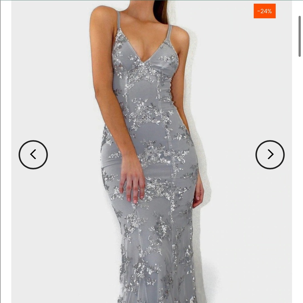 Gray Sequin Dress